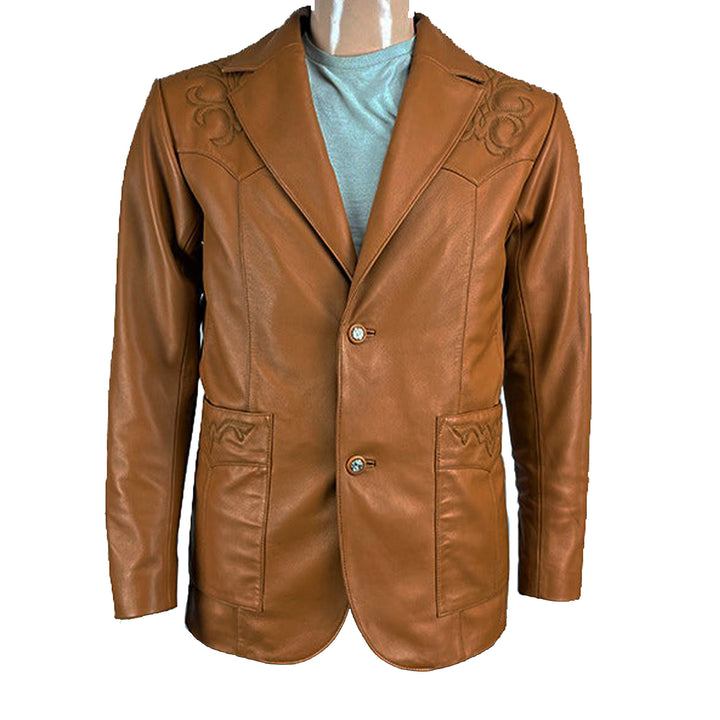 Man’s Brown Leather Blazer