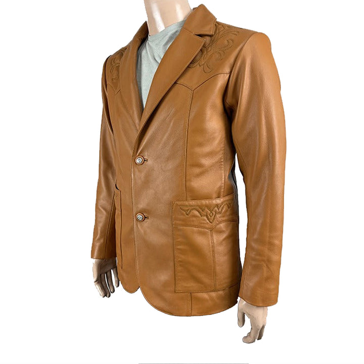 Man’s Brown Leather Blazer