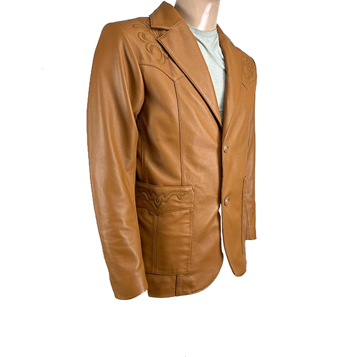 Man’s Brown Leather Blazer