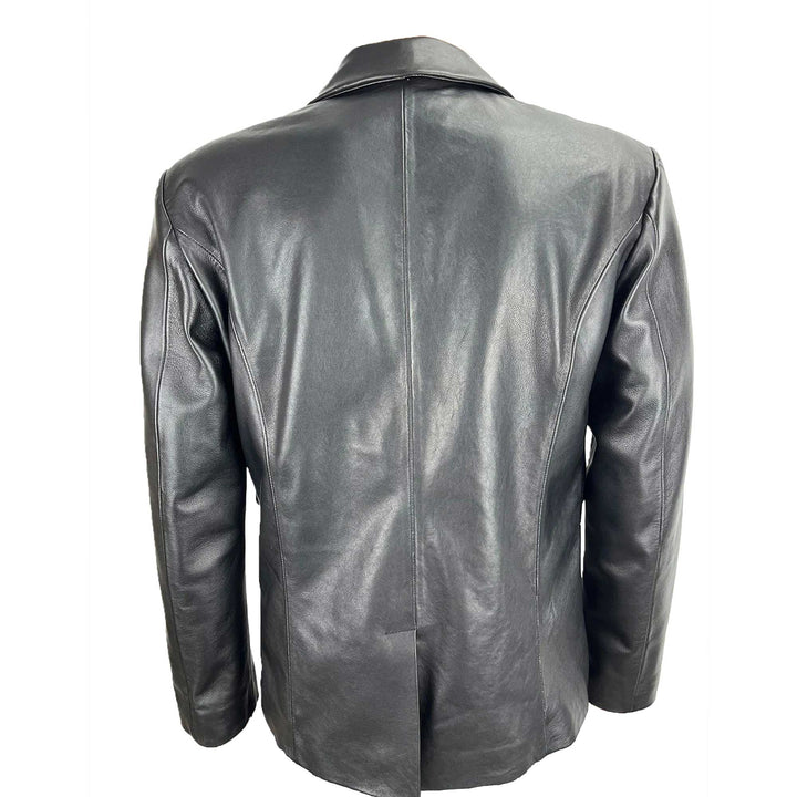 Man’s Black Leather Blazer