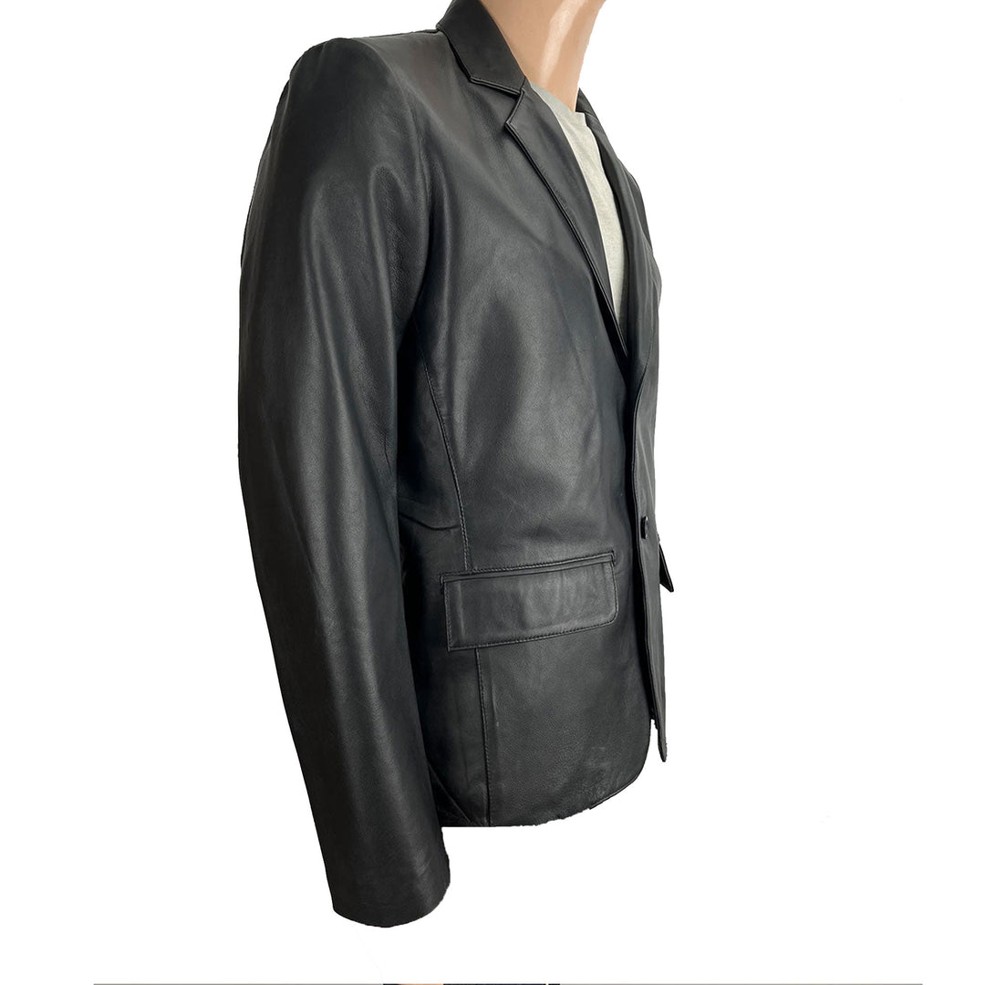 Man’s Black Leather Blazer