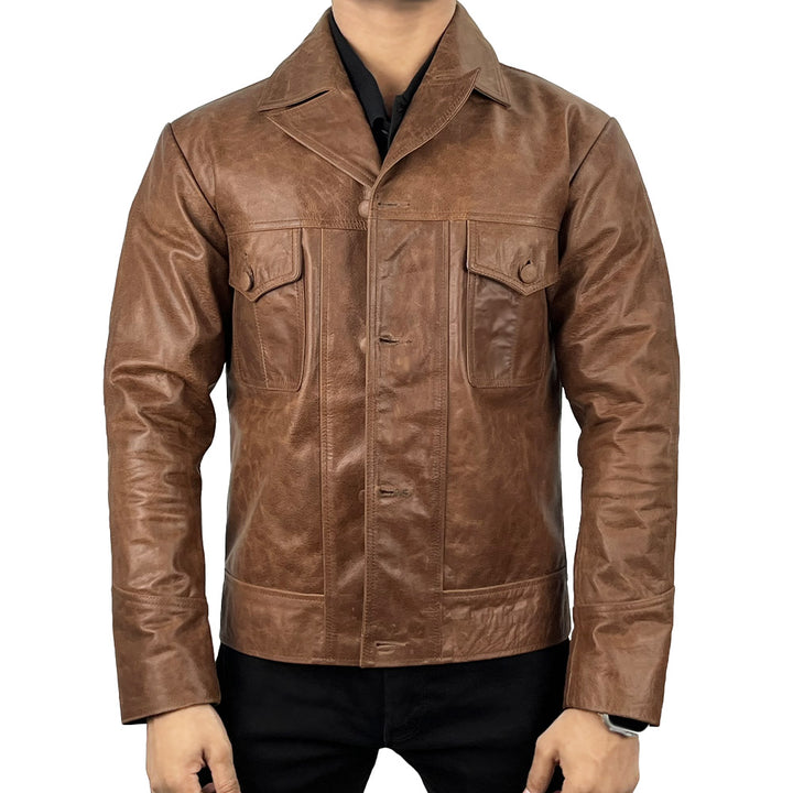 Men's Brown Vintage Leather Jacket