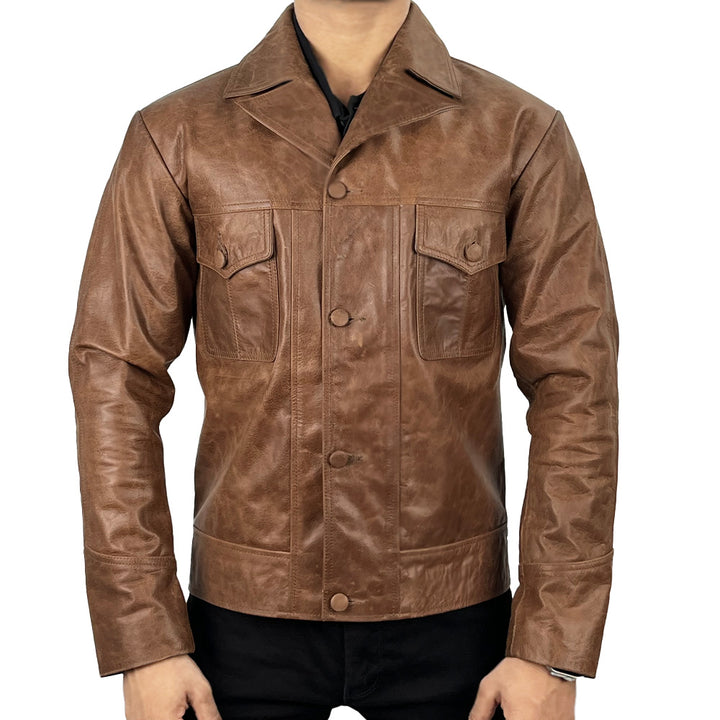 Men's Brown Vintage Leather Jacket