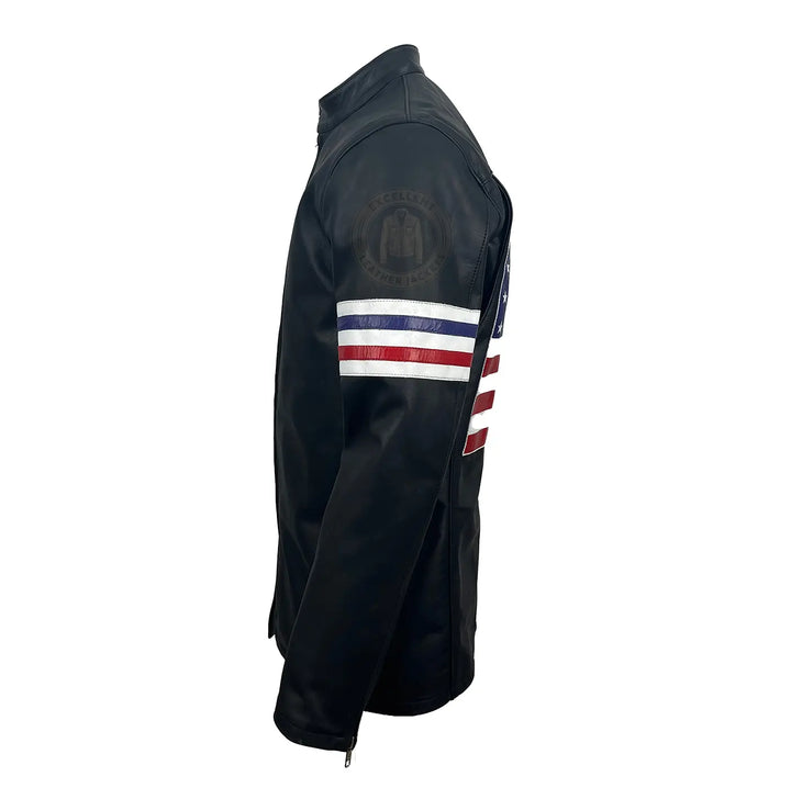 American Flag Leather Motorcycle Jacket