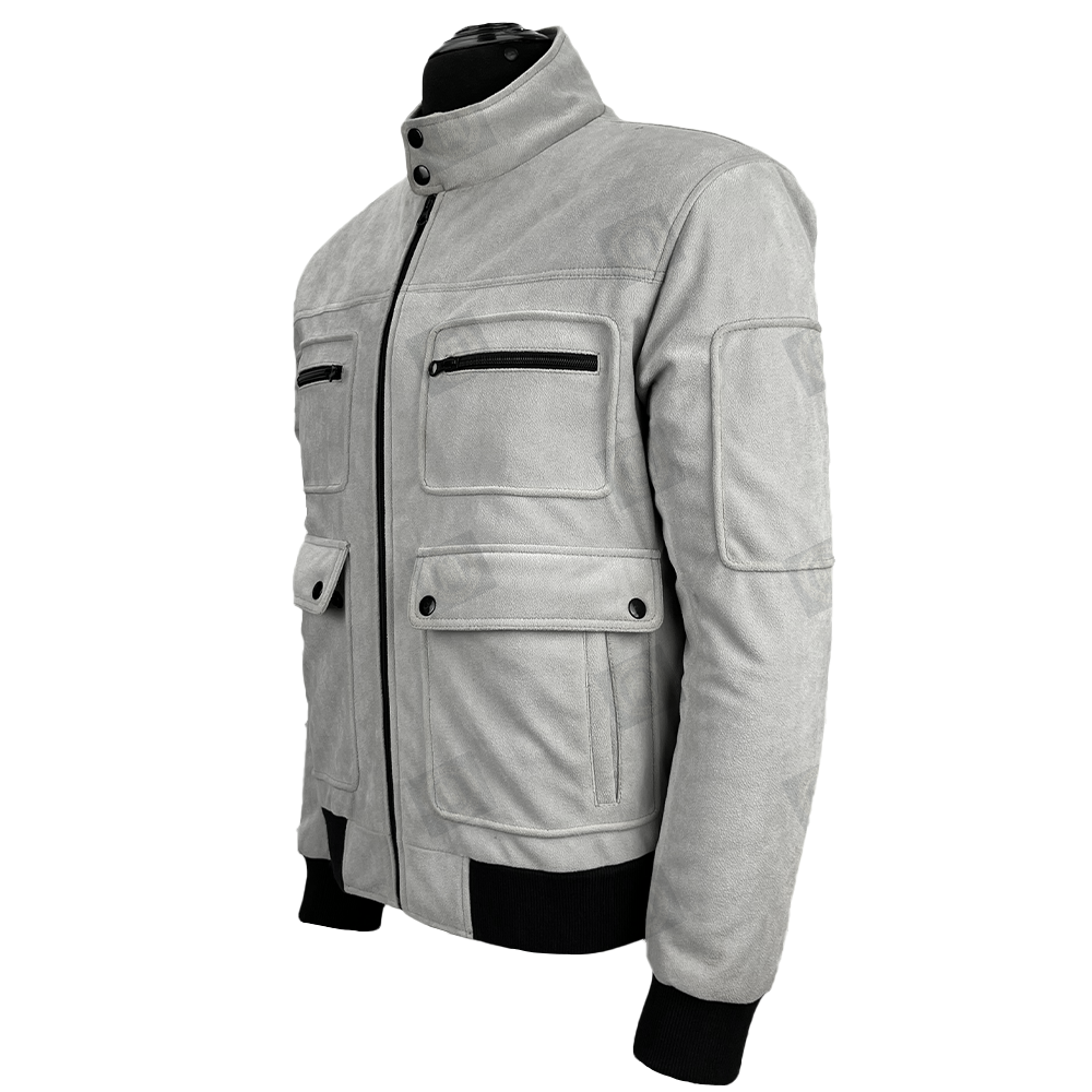 Men's White Woolen Jacket