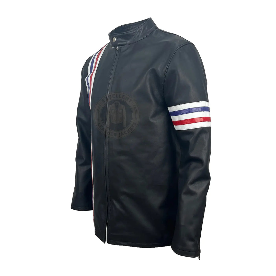 American Flag Leather Motorcycle Jacket