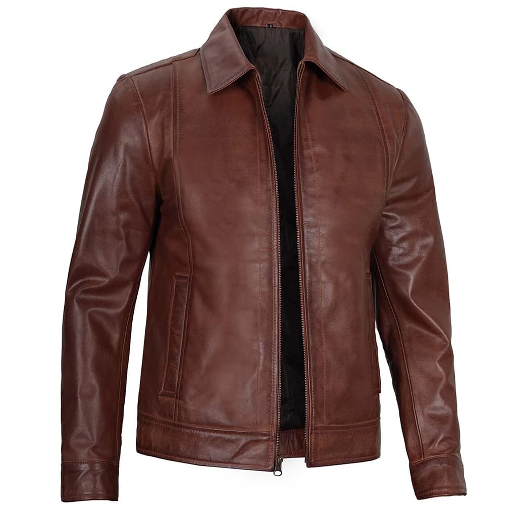 Men's Brown Leather Jacket