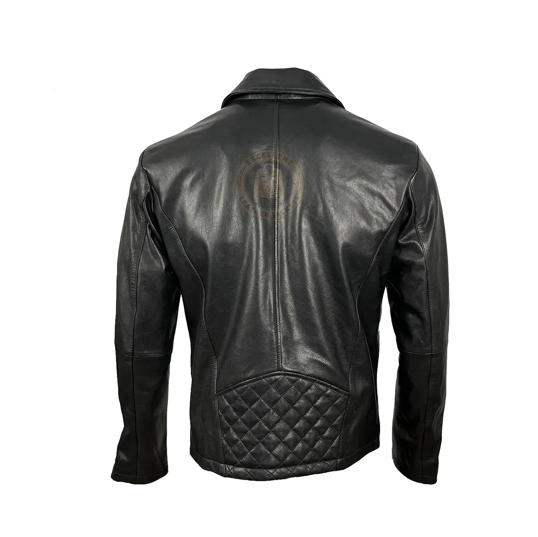 Men's Moto Black Leather Jacket