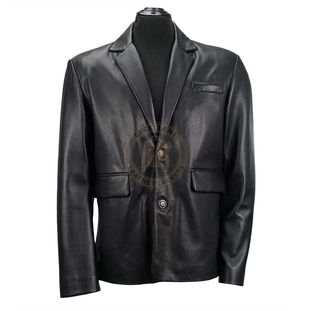 mens-black-leather-blazer-coat