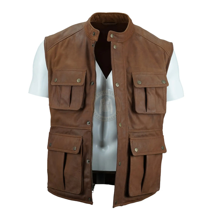 mens-brown-leather-vest