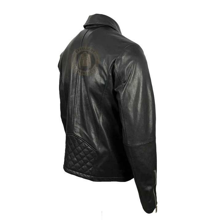 Men's Moto Black Leather Jacket