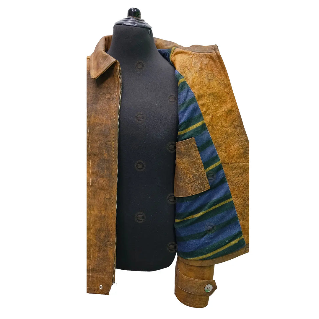 skyfall distressed brown jacket