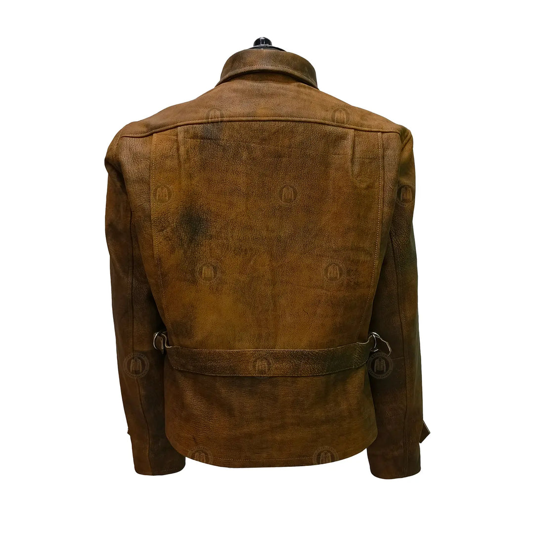 skyfall distressed brown leather jacket
